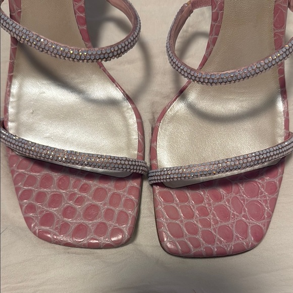 Rene Caovilla Pink Heels with Strappy Design NIB - Picture 6 of 7